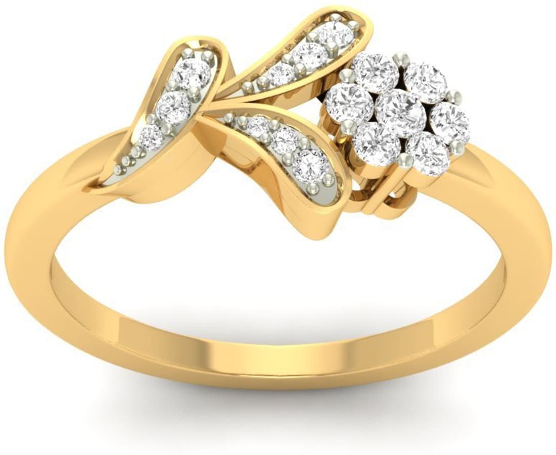 Jewels5 Tanessa Yellow Gold Diamond 18 K Ring
