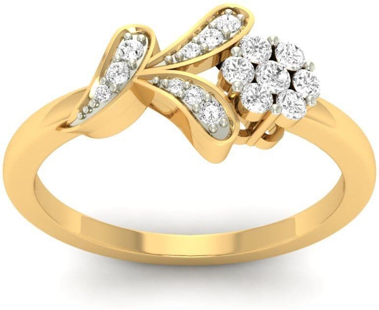 Jewels5 Tanessa Yellow Gold Diamond 18 K Ring view 2