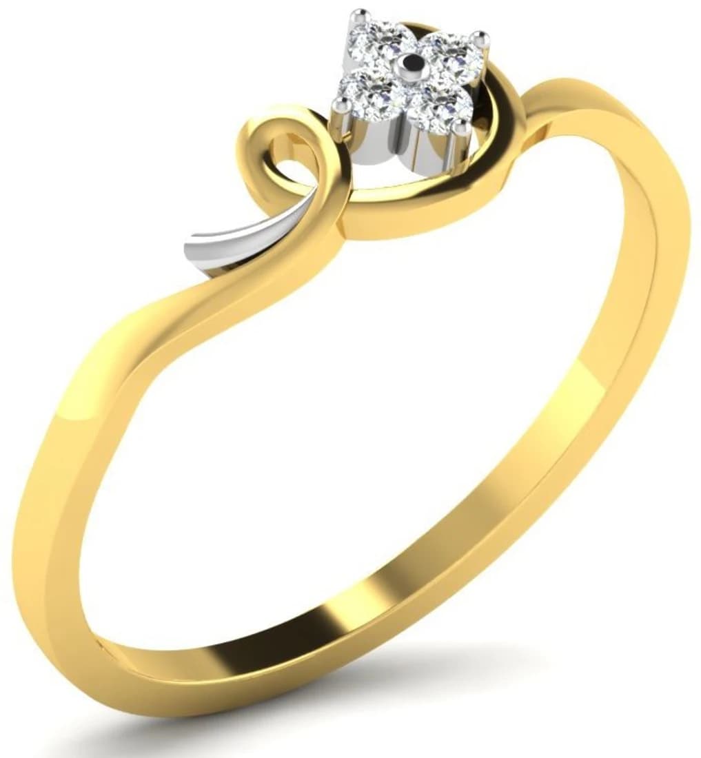 His & Her Gold Diamond 18K Yellow Gold 18 K Ring