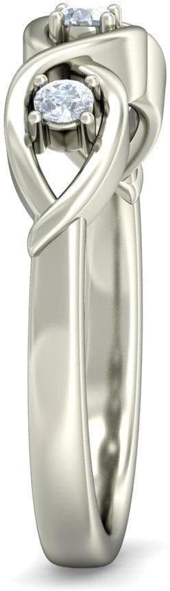 BlueStone The Triple Radiance White Gold Diamond 14 K Ring view 6