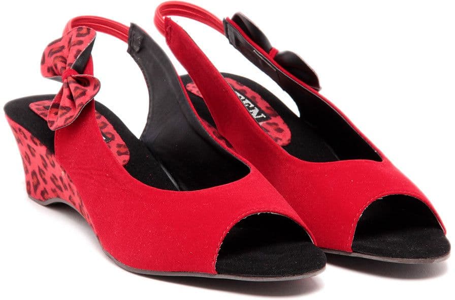 TEN Suade Red Women Wedges view 2