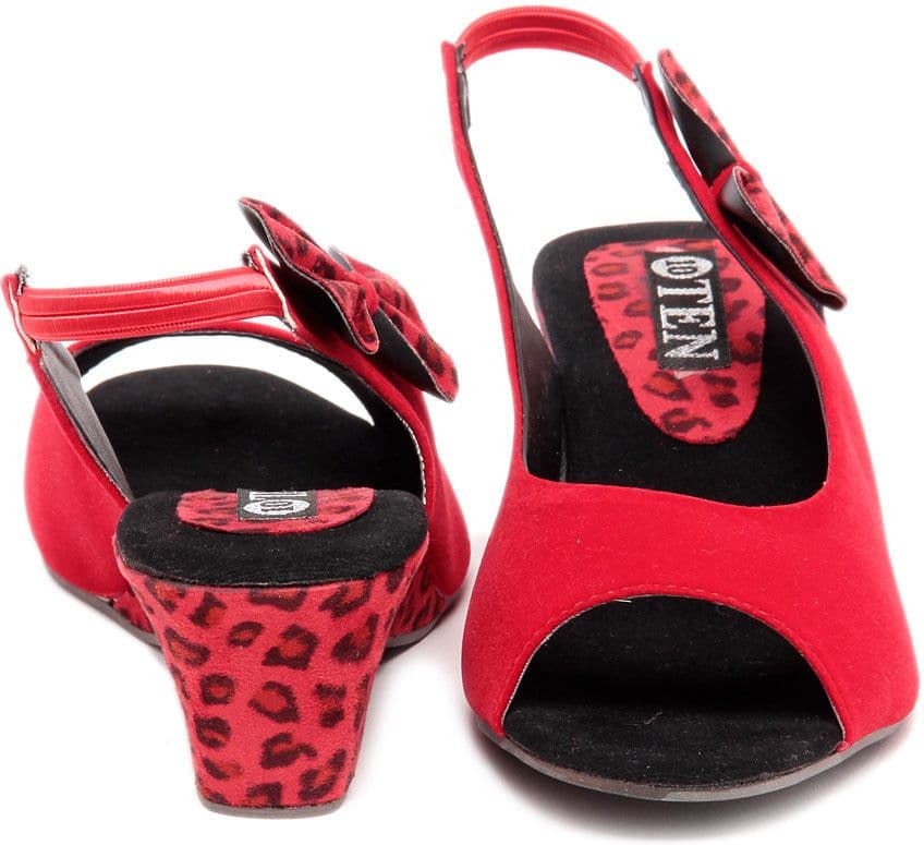 TEN Suade Red Women Wedges view 3