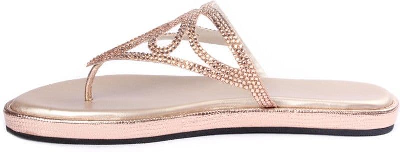 Lumiere Swarovski Studded Chappals Women Flats view 3
