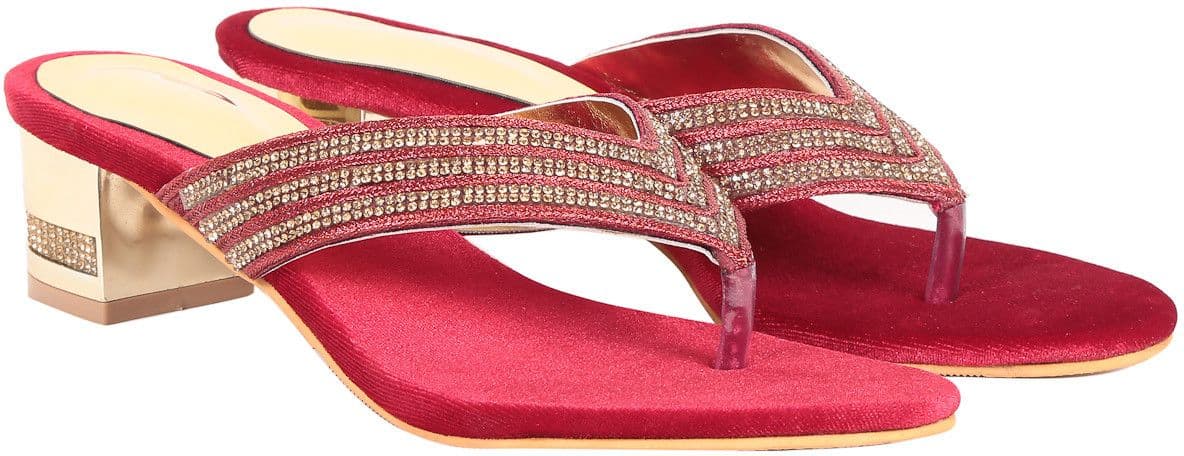 Adorn A10-25206 Red Women Heels view 5