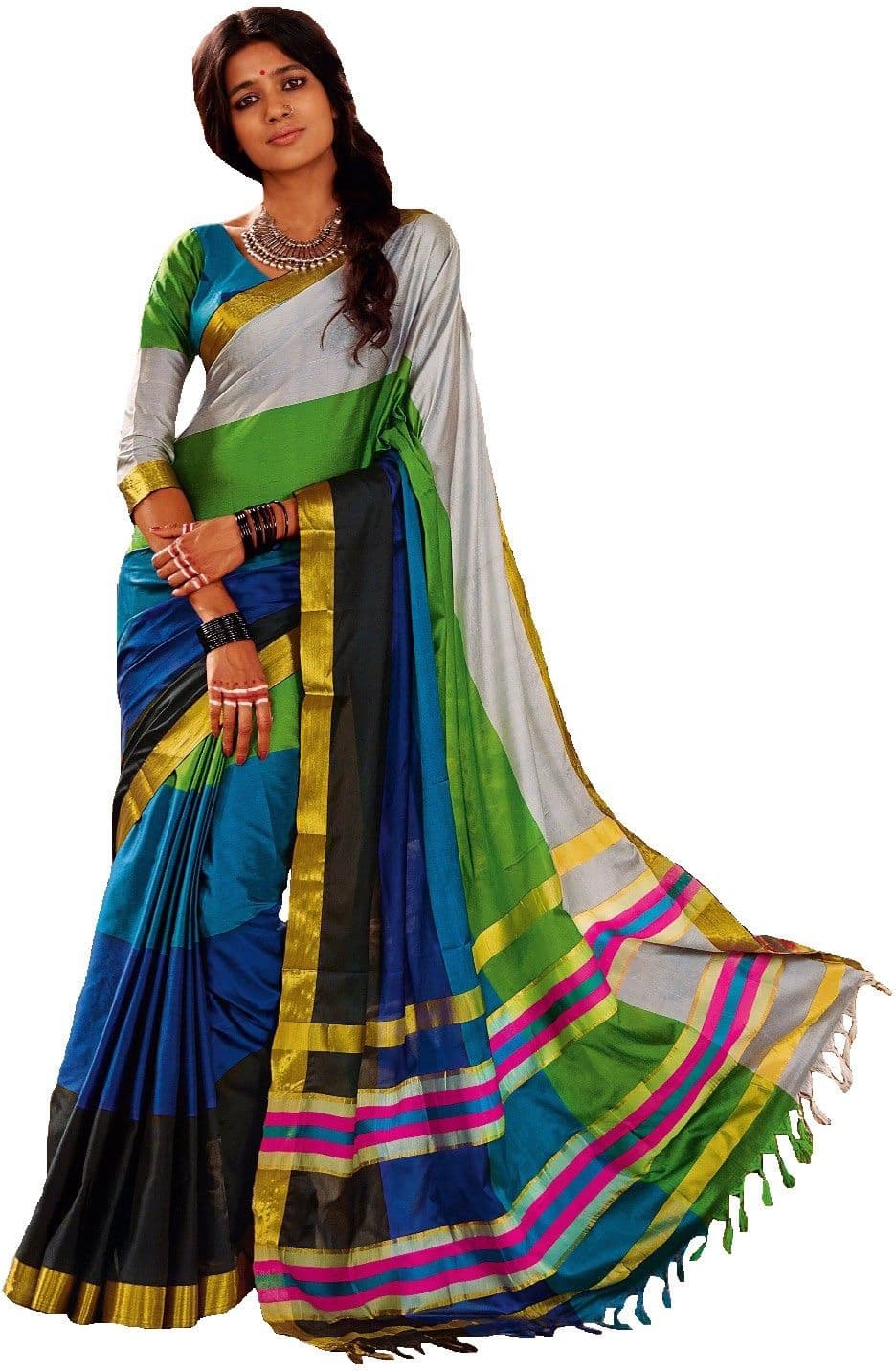 Mahek Saree Striped Fashion Cotton Sari