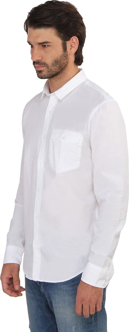 Calvin Klein Men's Solid Casual White Shirt view 2
