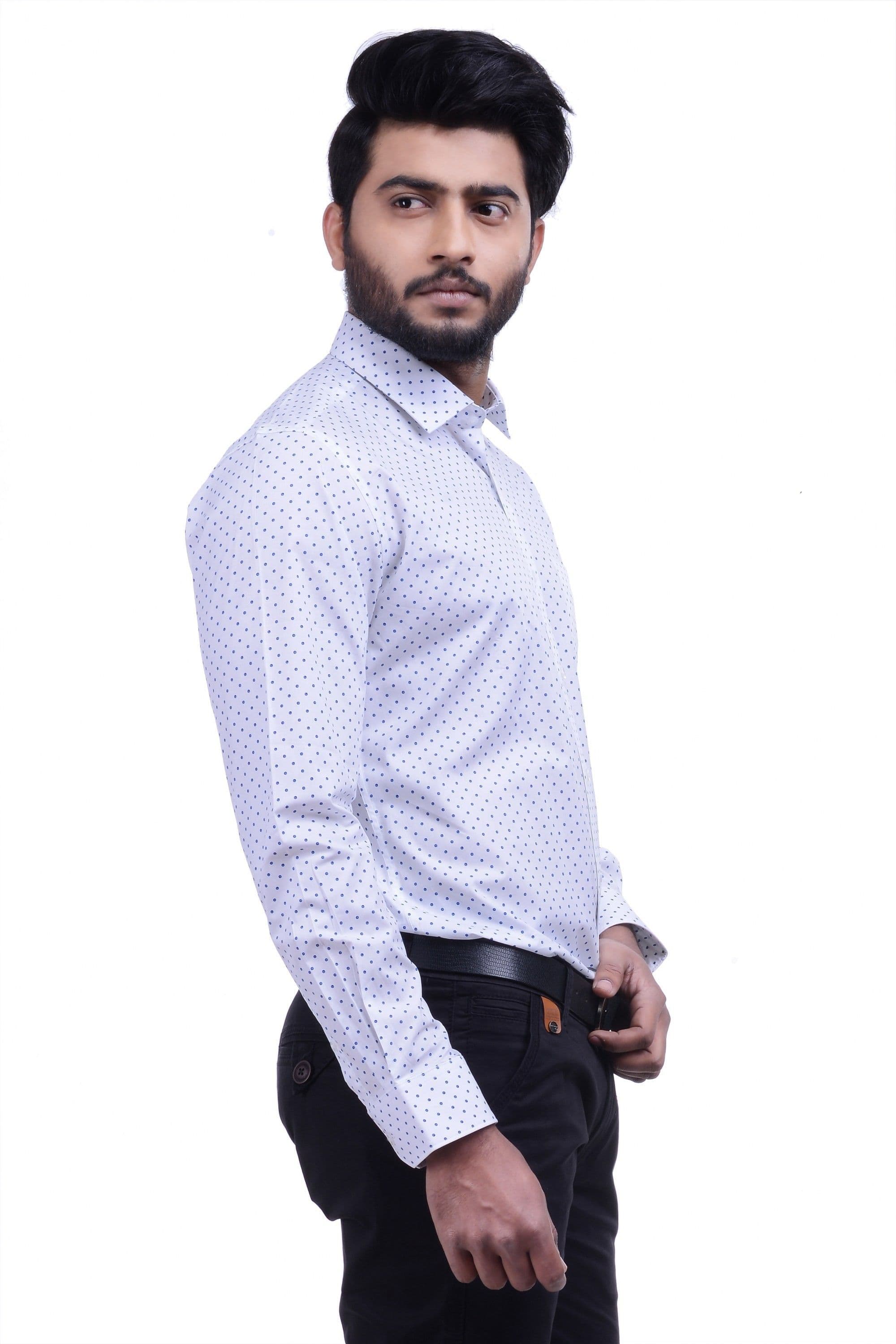 Hoffmen Men's Self Design Formal Shirt view 4