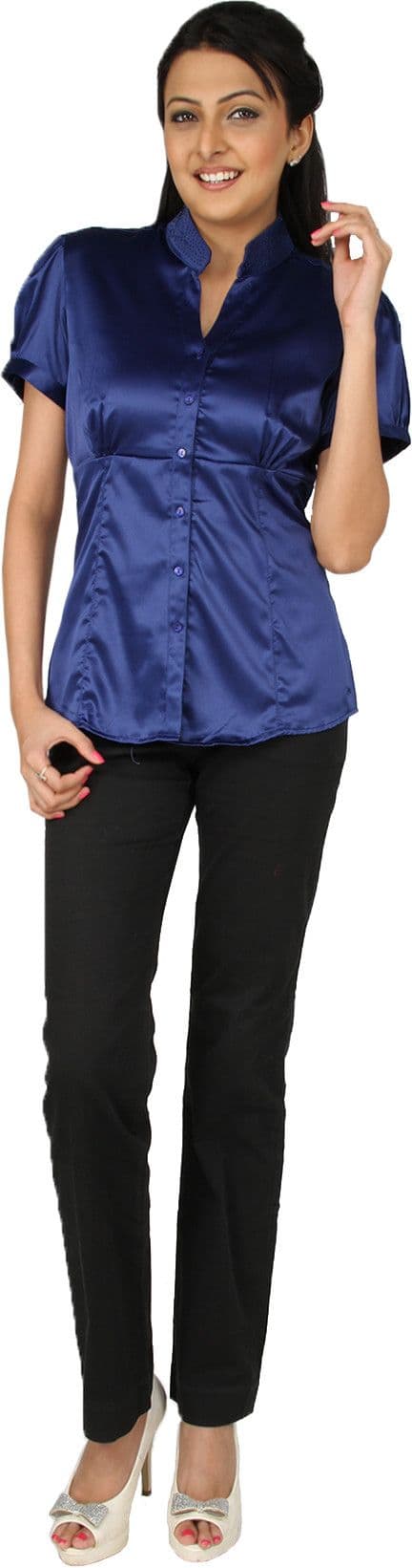 Karishma Women's Solid Formal Shirt view 4