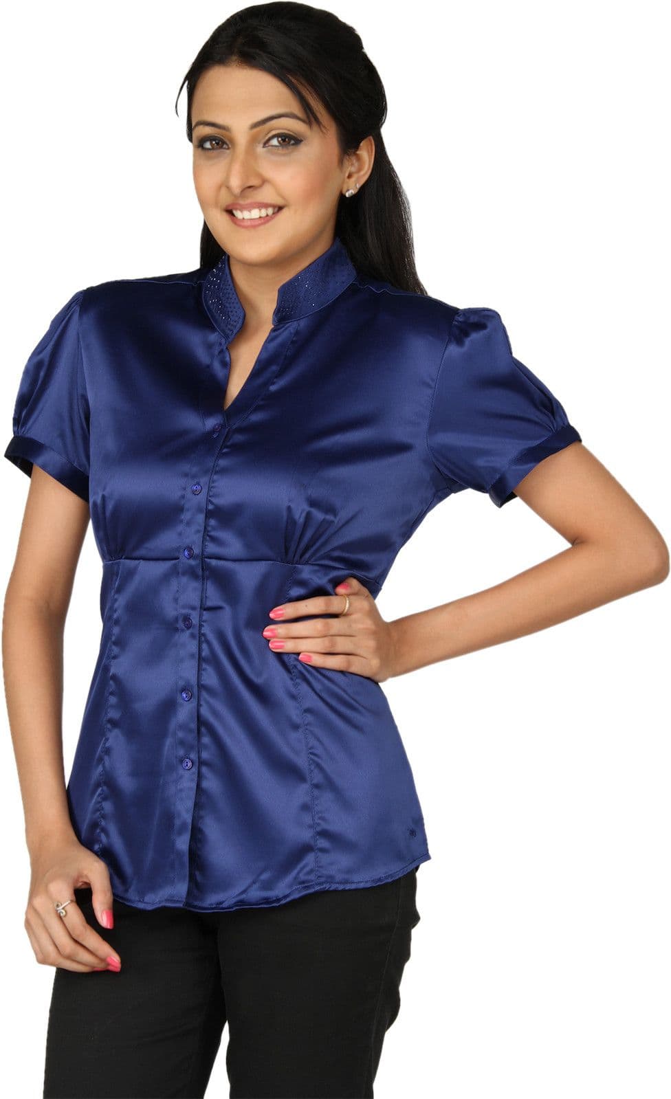 Karishma Women's Solid Formal Shirt view 2