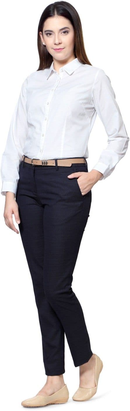 People Women's Solid Formal Shirt view 4