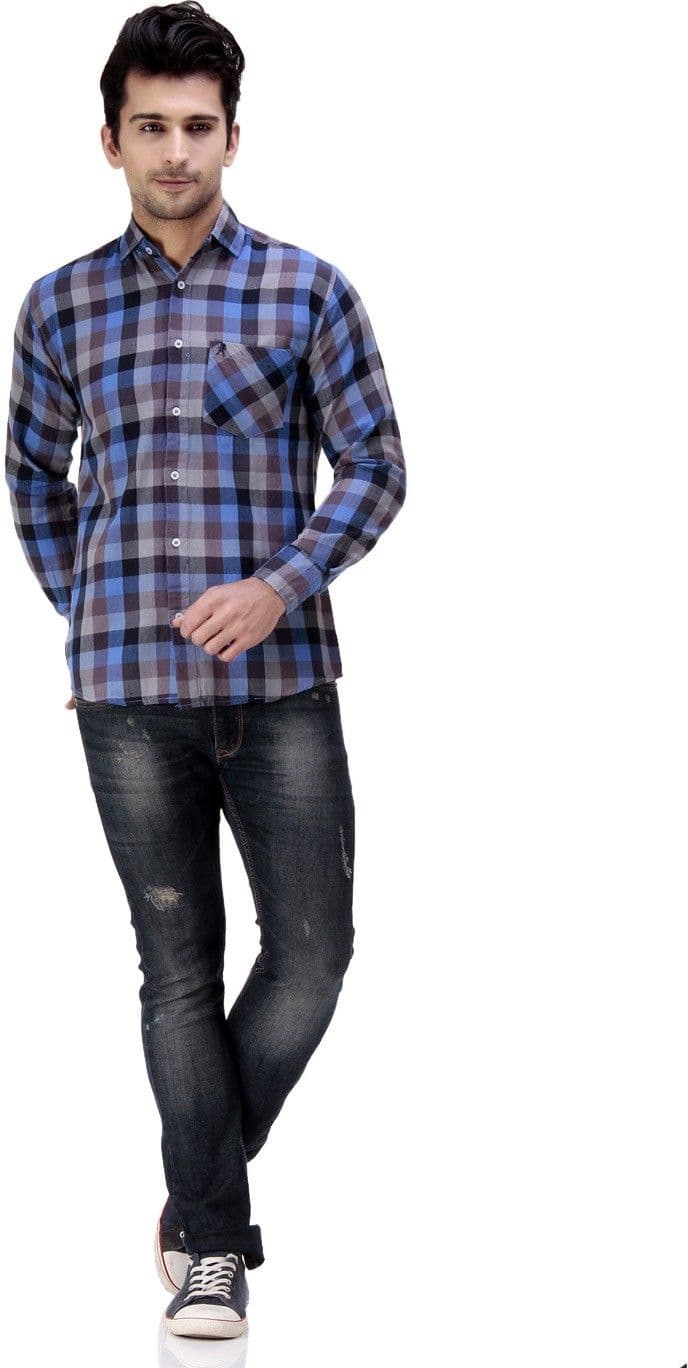 Ebry Men's Checkered Casual Shirt view 5