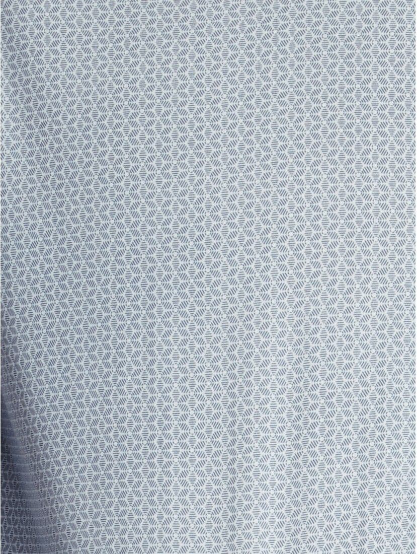 Raymond Men's Printed Formal Blue Shirt view 6