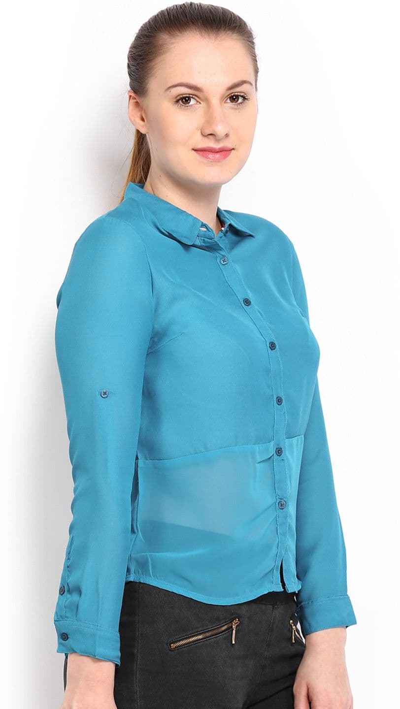 HRX Women's Solid Casual Shirt view 3