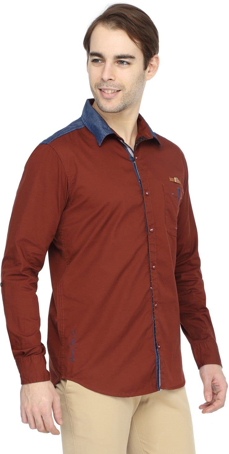 Parron Men's Solid Casual Shirt view 2