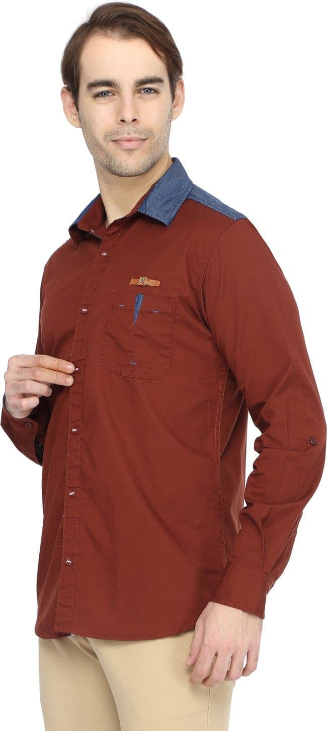 Parron Men's Solid Casual Shirt view 3