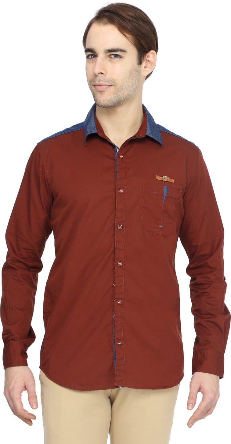 Parron Men's Solid Casual Shirt
