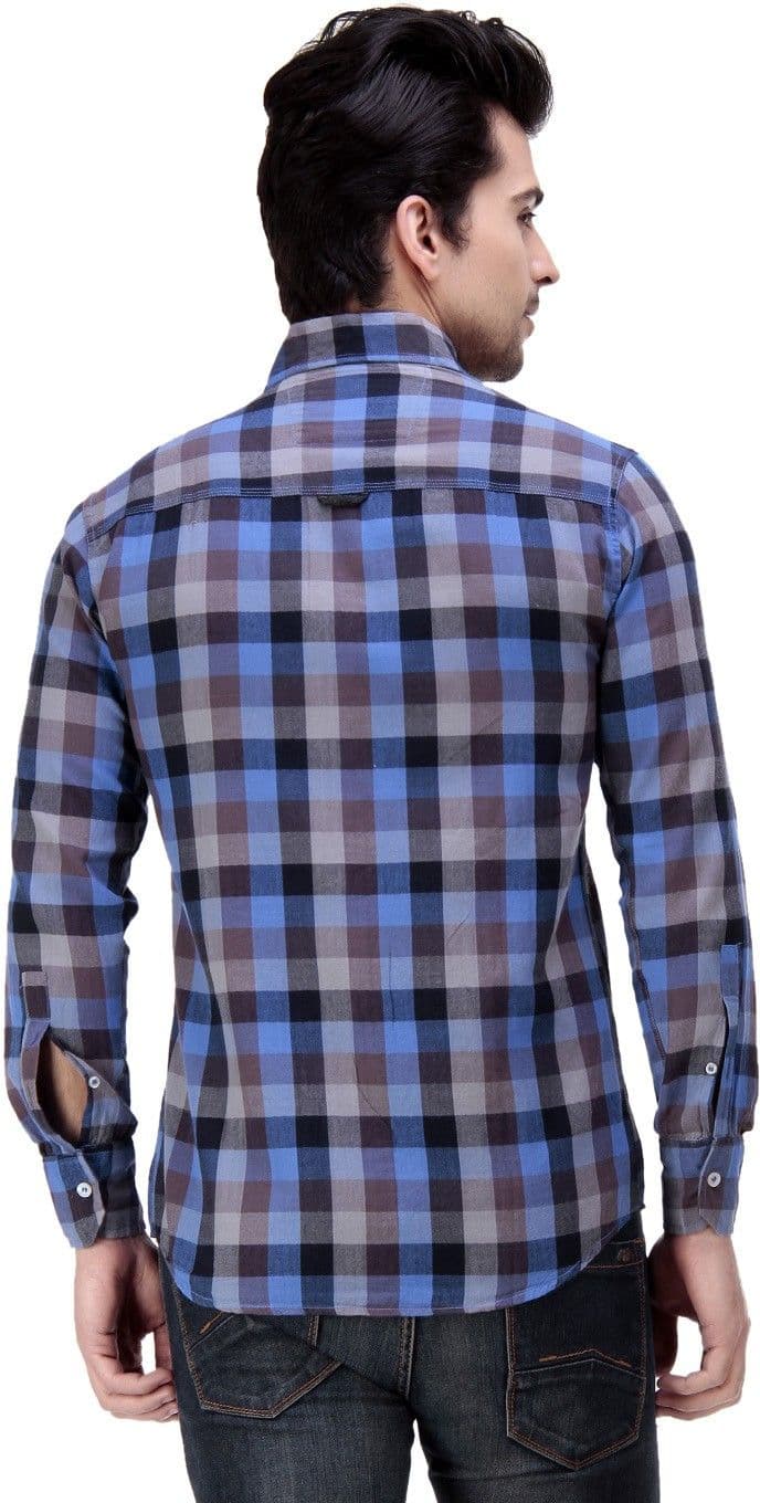 Ebry Men's Checkered Casual Shirt view 3