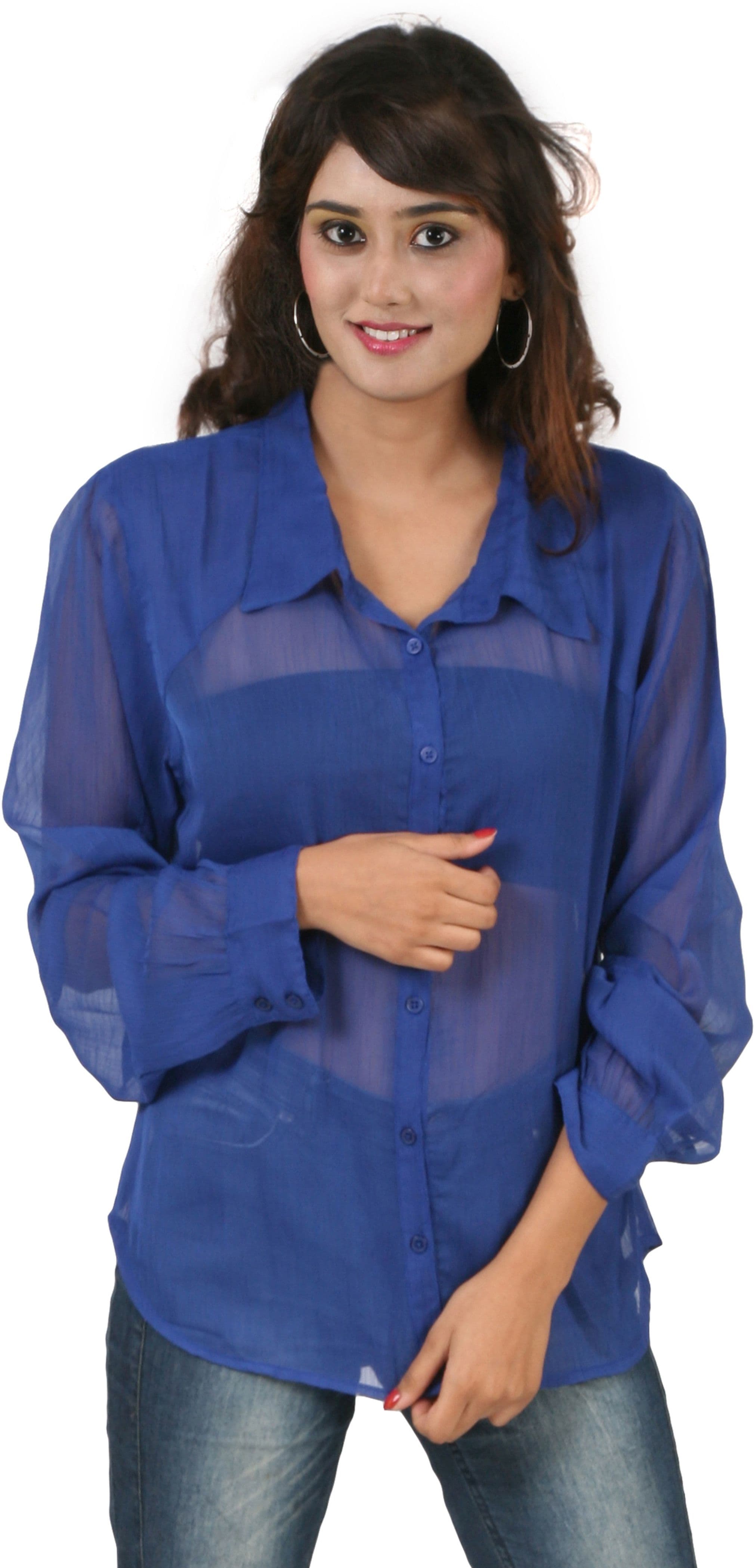 Hypernation Women's Solid Casual, Party Shirt view 2