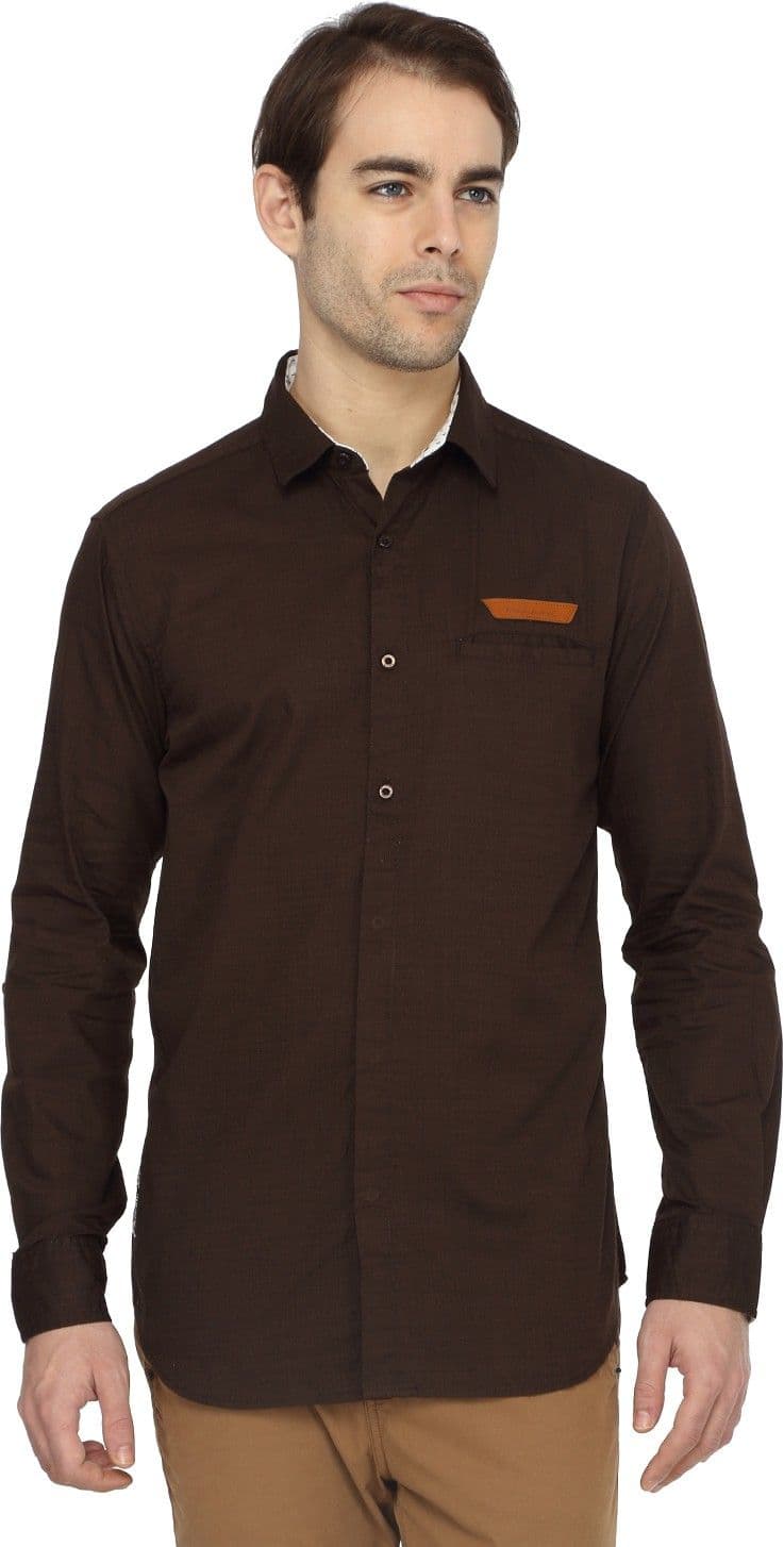 Parron Men's Solid Casual Shirt