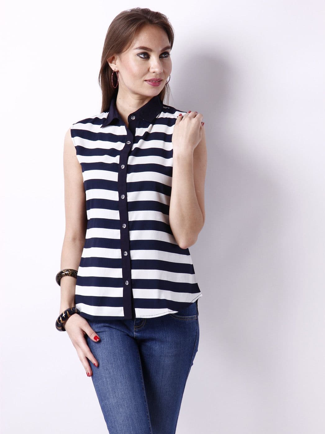Hermosear Women's Striped Casual Shirt