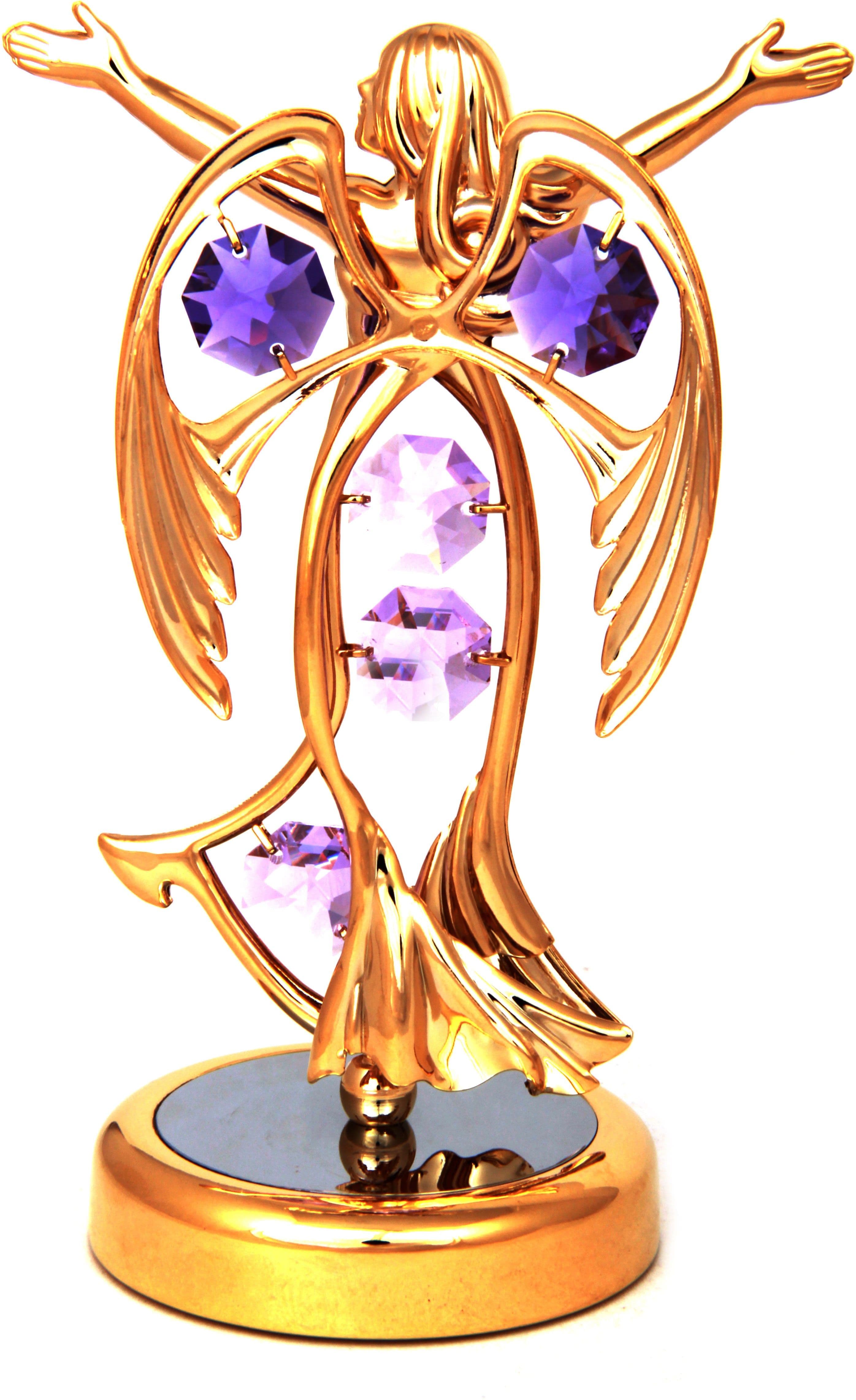 Adaa Gold Plated - Classic Angle With Crystals Showpiece  -  14 cm view 5