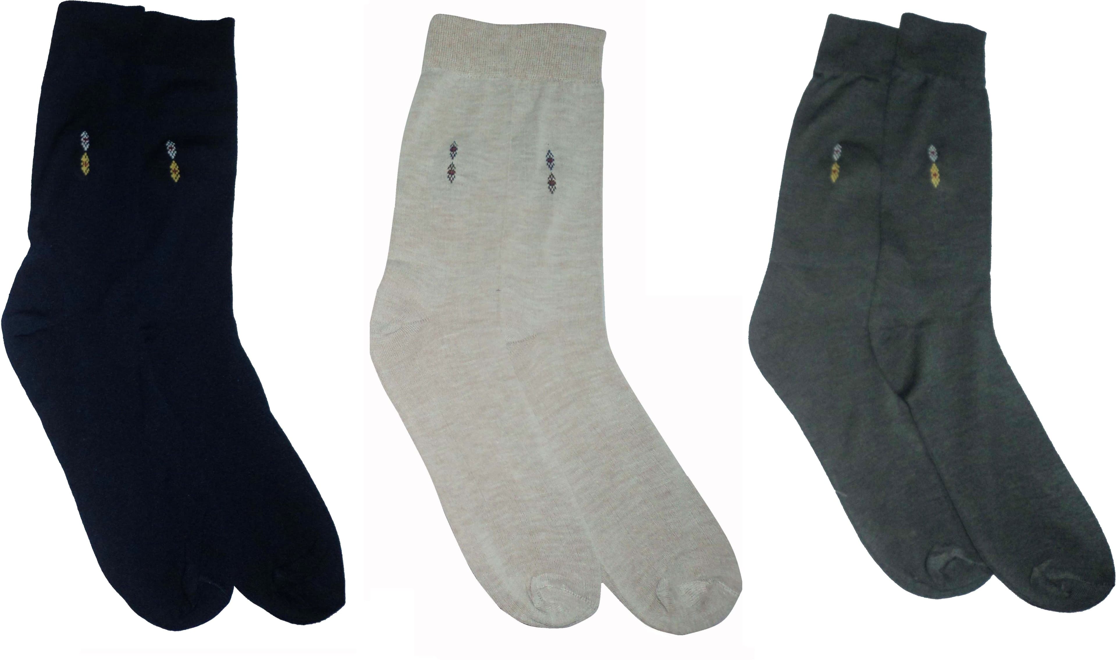 Mode Men's Floral Print Crew Length Socks
