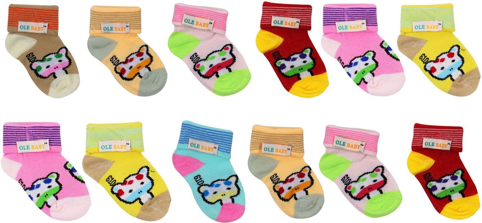 Ole Baby Baby Boy's, Baby Girl's Woven Ankle Length Socks