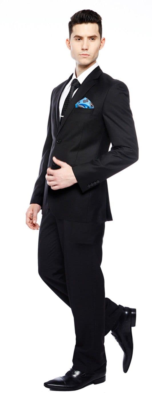 Brahaan BLUE TAG Single Breasted Solid Men's Suit view 4