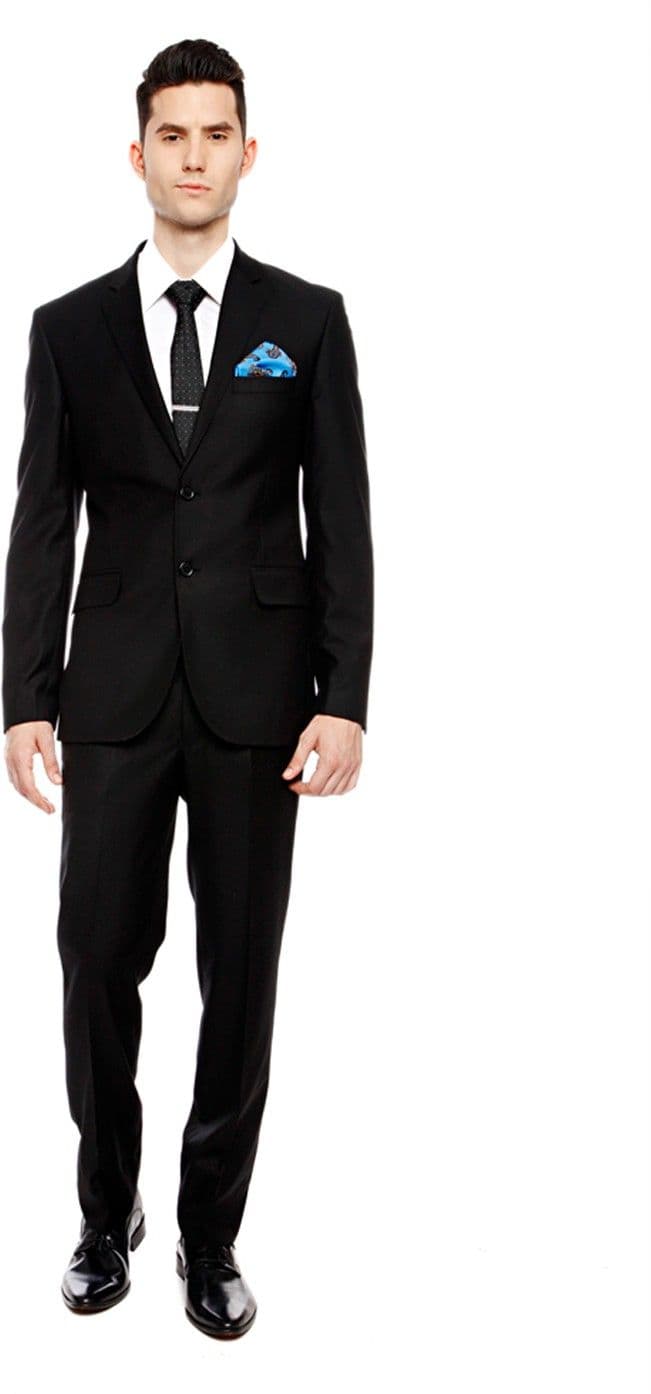 Brahaan BLUE TAG Single Breasted Solid Men's Suit view 2