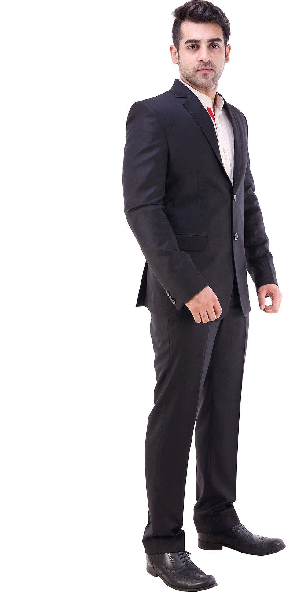 Maveric Pleasing Single Breasted Solid Men's Suit view 3