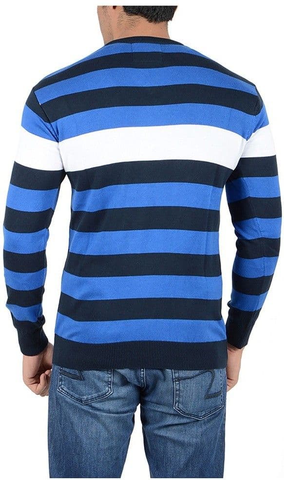 Reveller Striped V-neck Casual Men's Sweater view 3