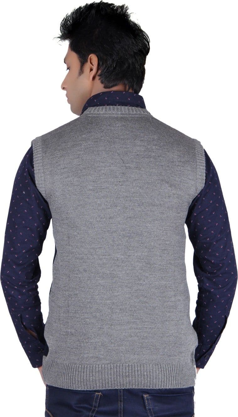 Leebonee Geometric Print V-neck Casual Men's Sweater view 4