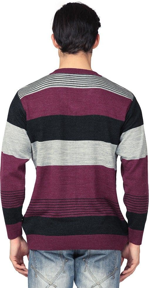 Aarbee Striped V-neck Casual Men's Sweater view 5