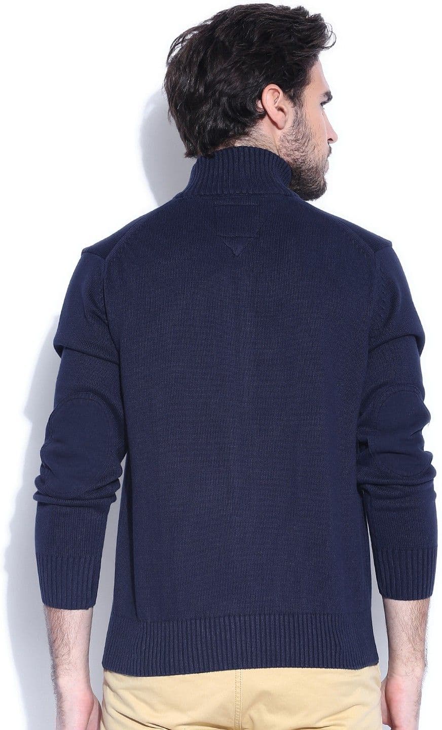 Wrangler Solid Turtle Neck Casual Men's Sweater view 4