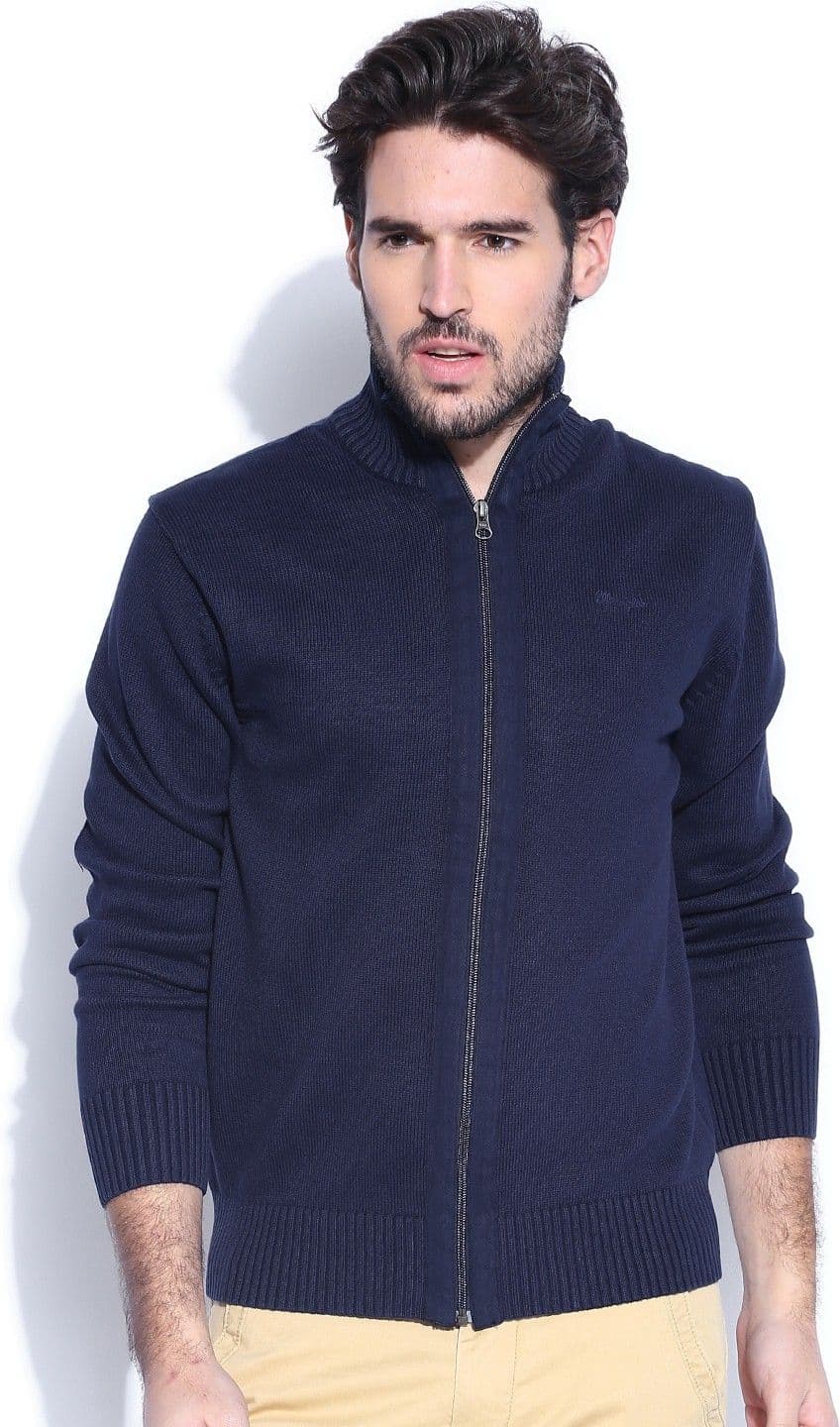 Wrangler Solid Turtle Neck Casual Men's Sweater