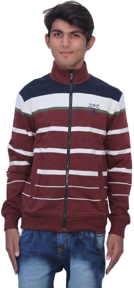 Romano Full Sleeve Striped Men's Sweatshirt view 2