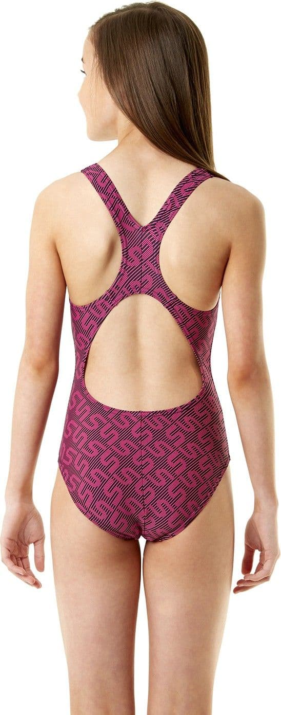 Speedo Monogram Allover Splashback Solid Girl's view 4