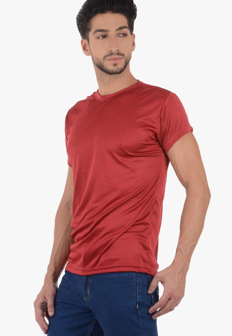 Posh 7 Solid Men's Round Neck T-Shirt view 4