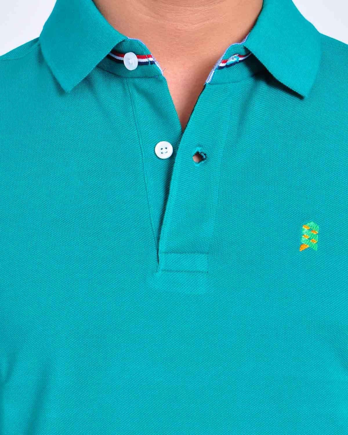 Villagsio Solid Men's Polo Neck T-Shirt view 4