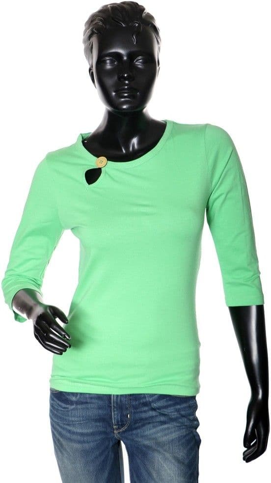 Starsy Solid Women's Round Neck Green T-Shirt view 2