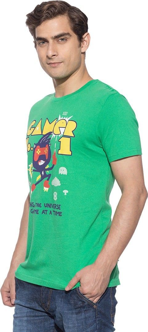 Chimp Graphic Print Men's Round Neck T-Shirt view 4