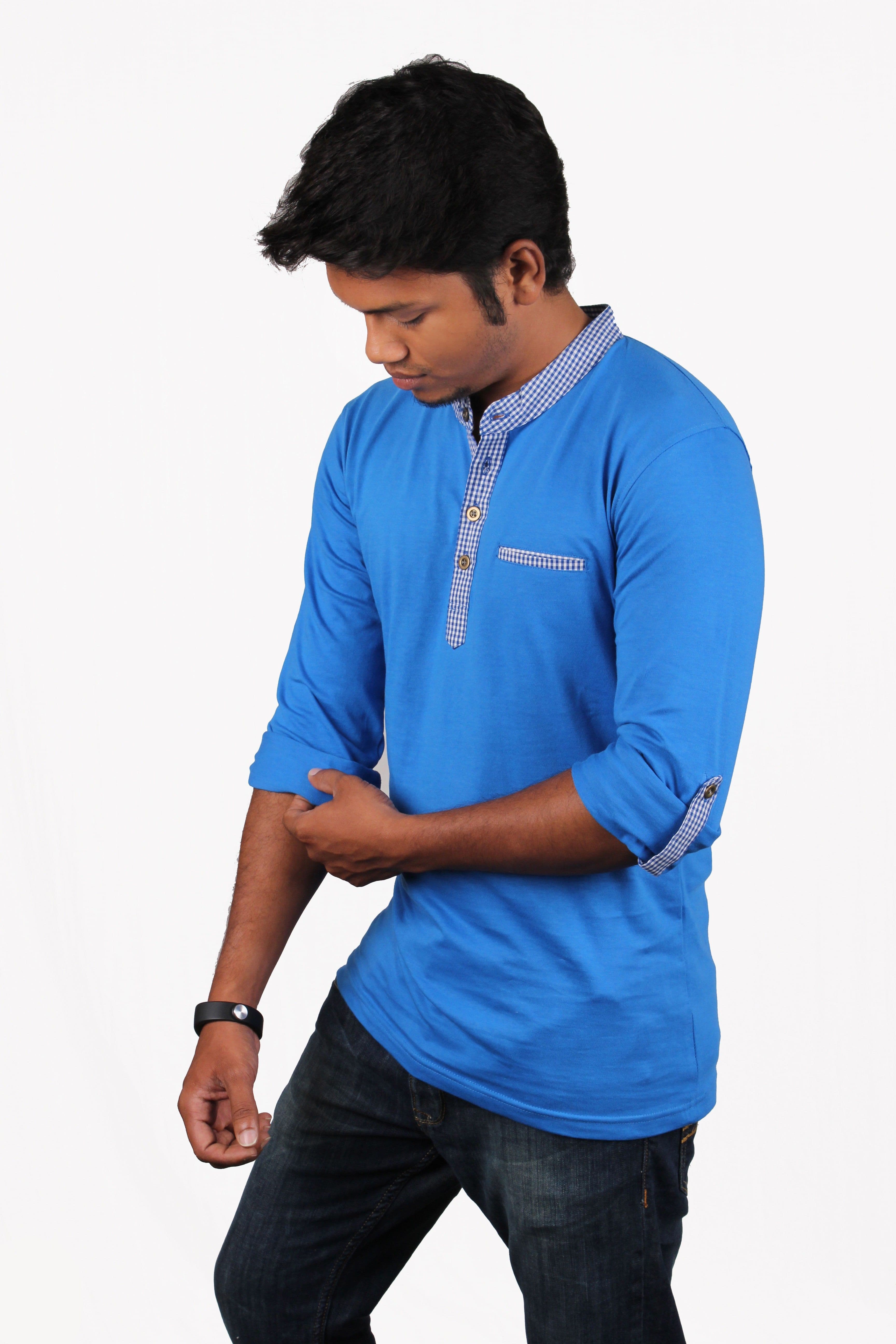 LivUP Solid Men's Henley T-Shirt view 3
