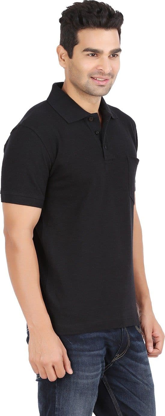 Scorpion Solid Men's Polo Neck T-Shirt view 2