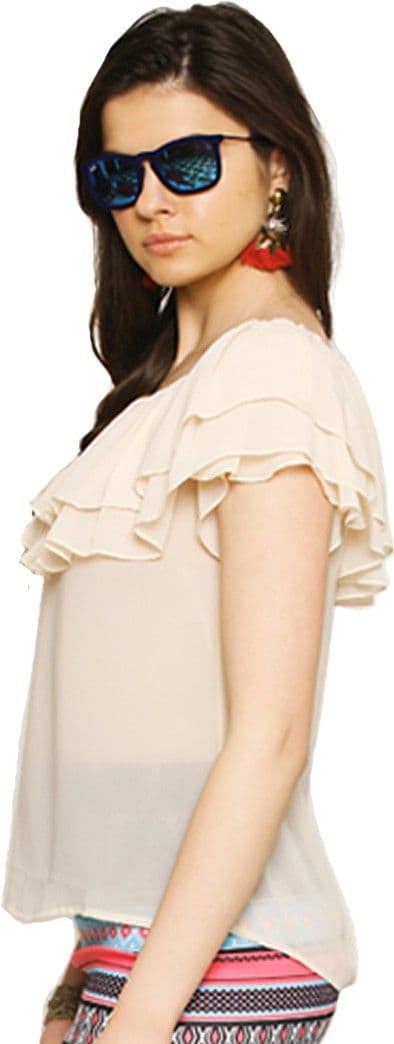 Zink London Casual Short Sleeve Solid Women's Top view 4