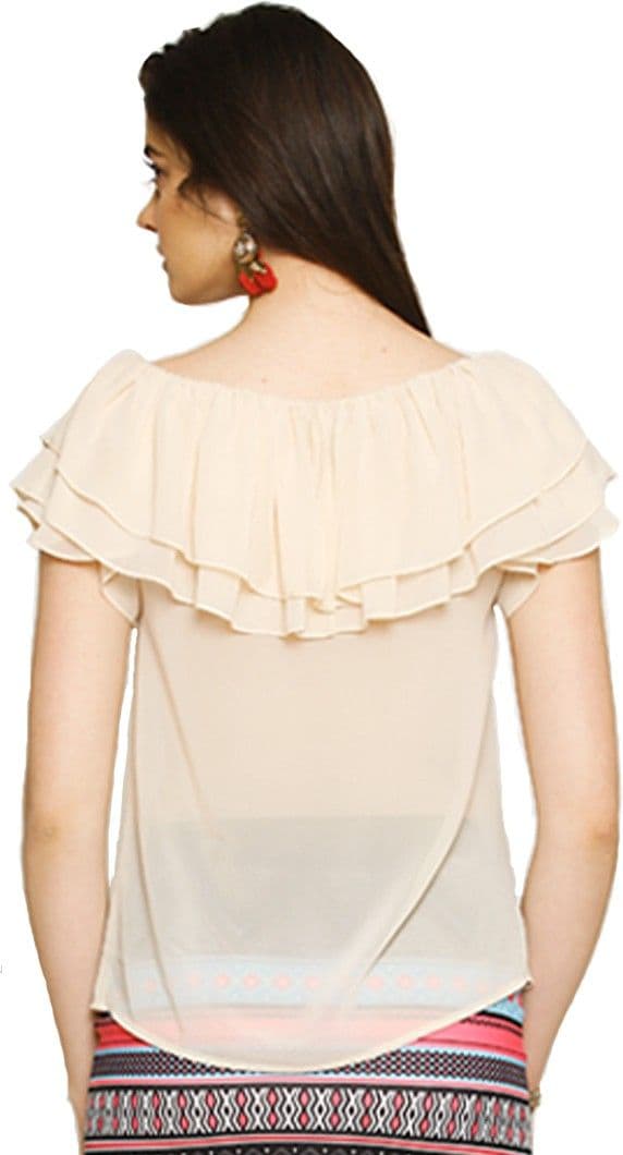 Zink London Casual Short Sleeve Solid Women's Top view 3
