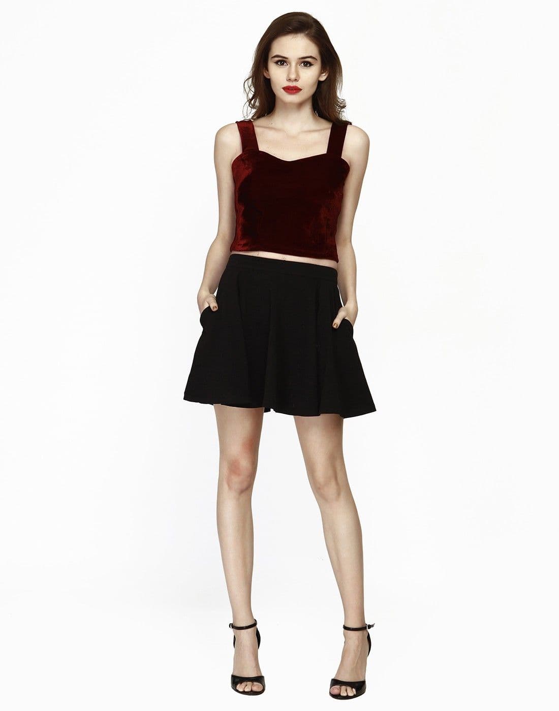 FabAlley Casual Sleeveless Solid Women's Top view 2