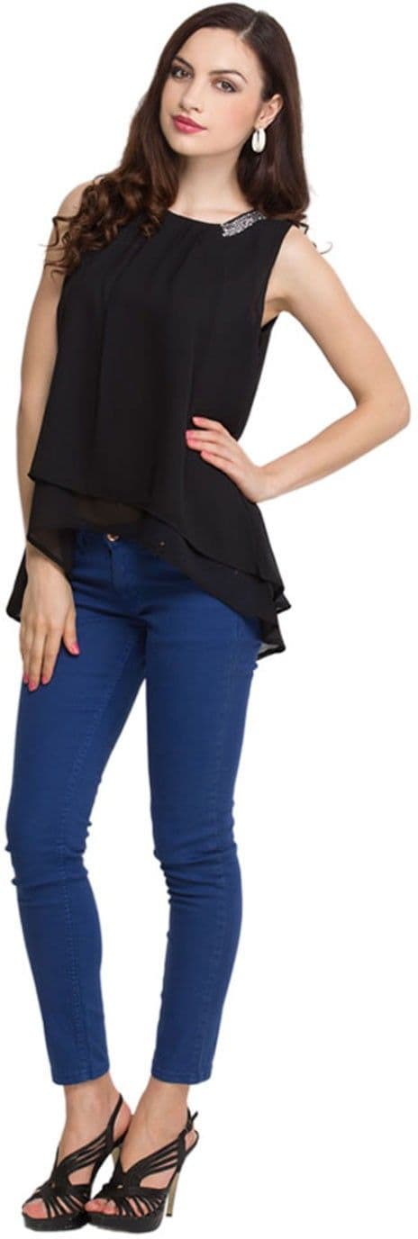 Oxolloxo Casual Sleeveless Embellished Women's Top view 2