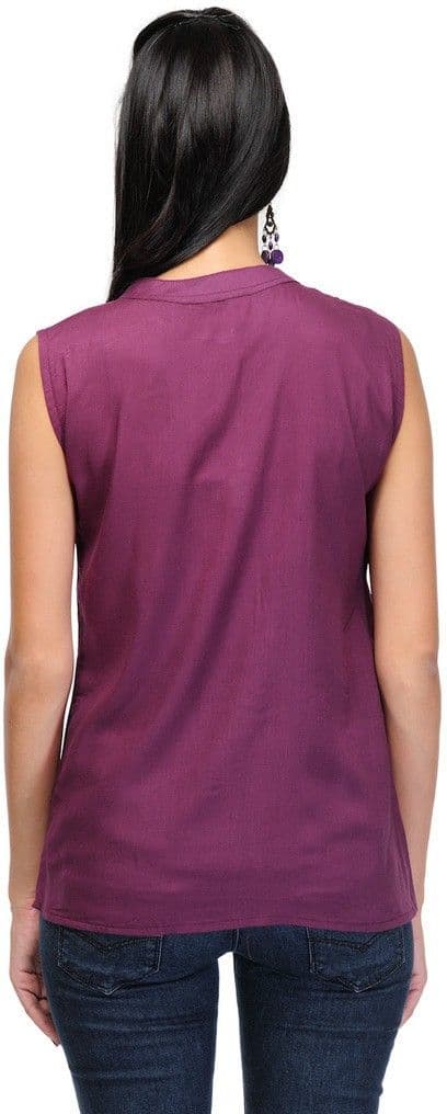 esoft Casual Sleeveless Solid Women's Top view 4
