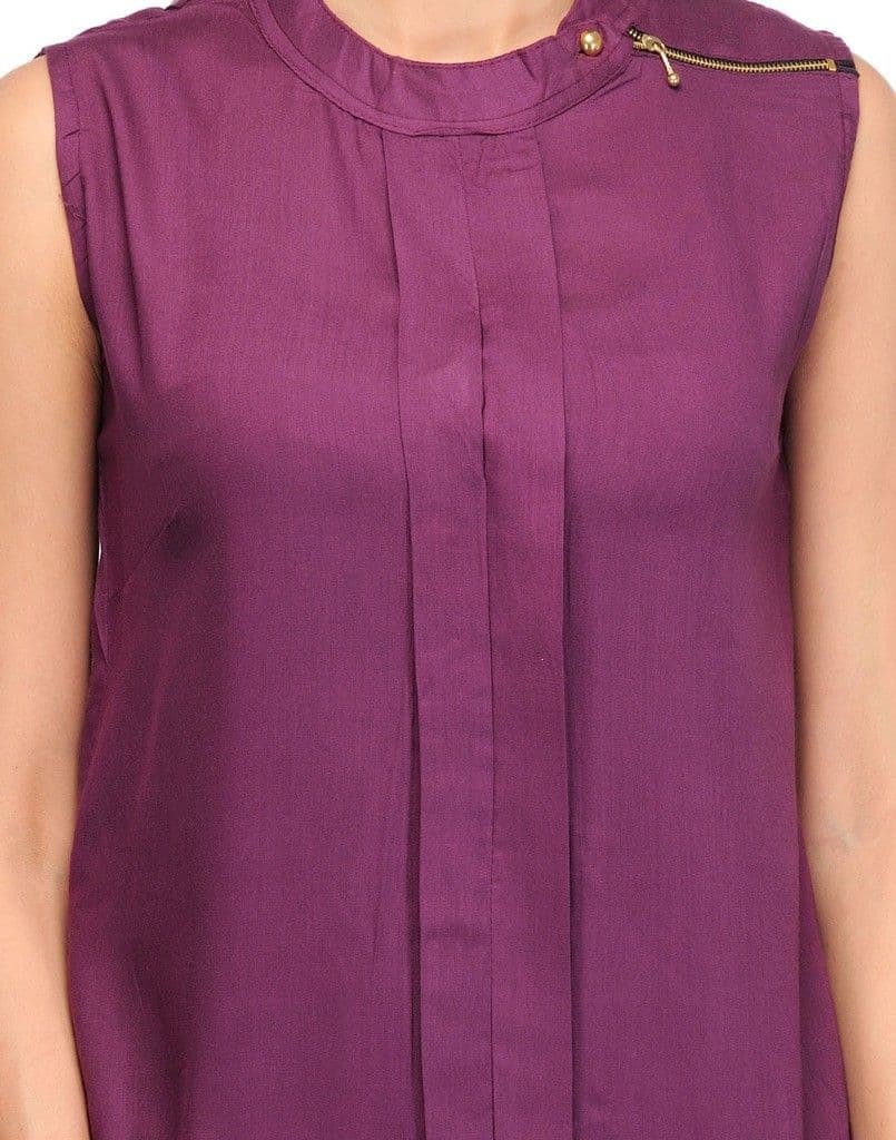 esoft Casual Sleeveless Solid Women's Top view 5