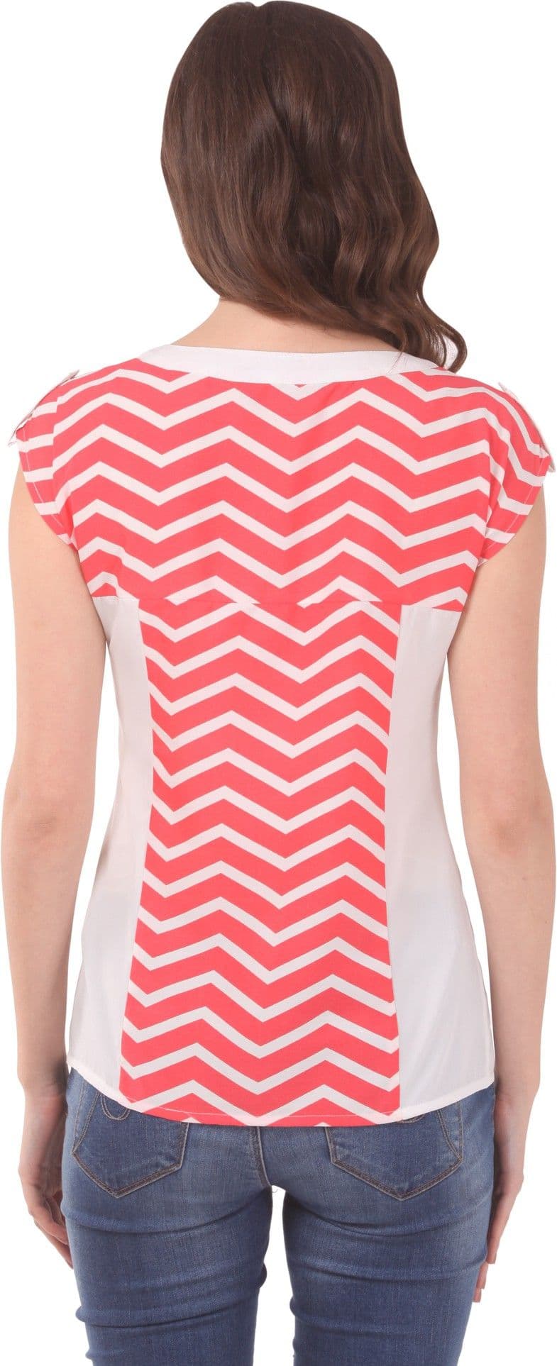 Eyelet Casual Short Sleeve Solid Women's Top view 3